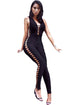 Sexy Black Bandage Jumpsuit with Ladder Cutouts
